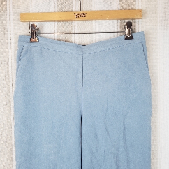 Alfred Dunner Pull-on Grandma Pants Blue Size 10 Petite - Picture 2 of 12
